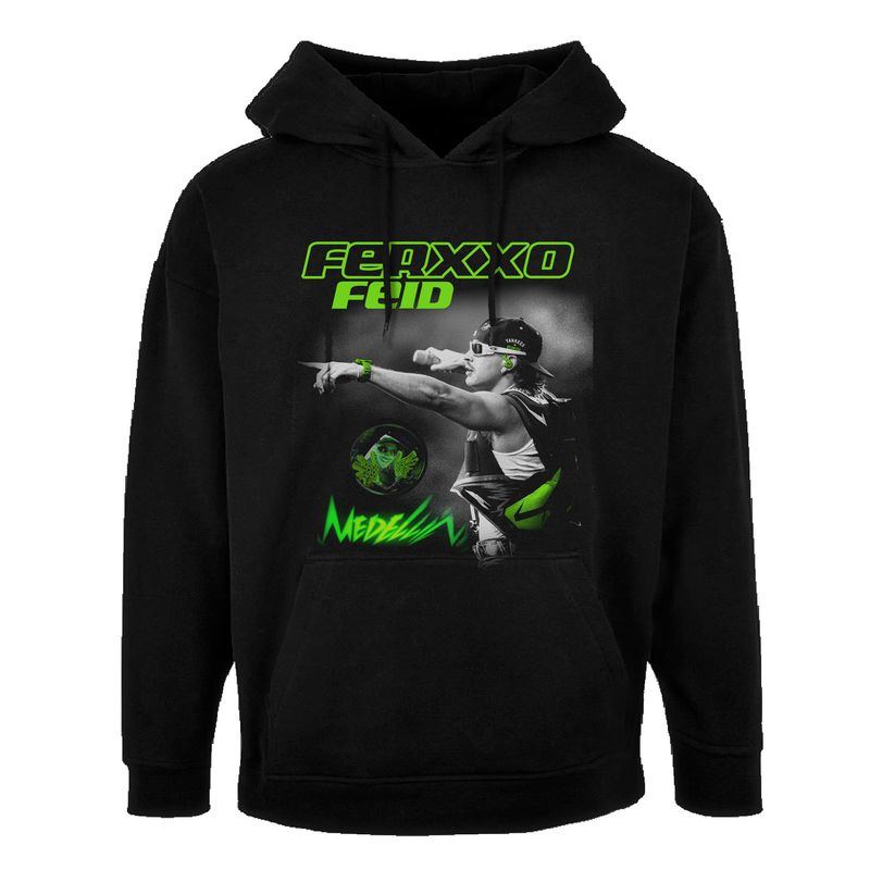 CREACIONES NU CROWN - Camiseta Hoodie Buzo Feid Ferxxo Concierto Hombre Nu Crown
