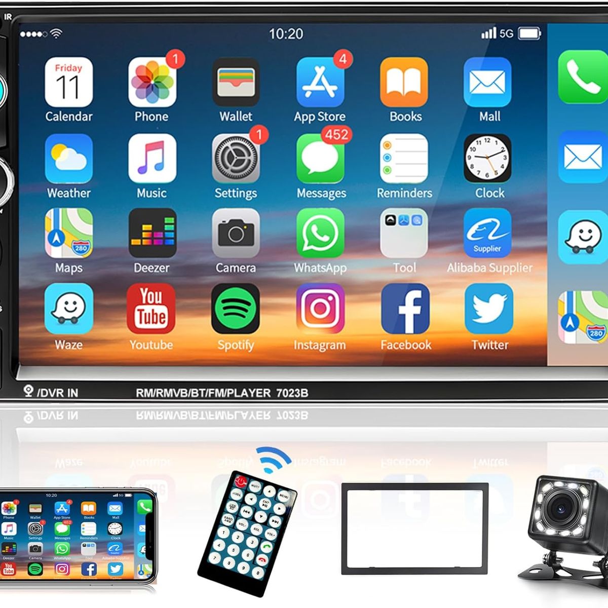 GENERICO - Podofo Estéreo de coche 2 DIN Radio