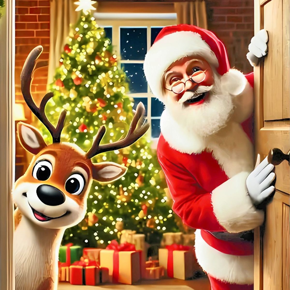 GENERICO - Forro De Puerta Navideño Funda De Puerta Navideña Diseño 3