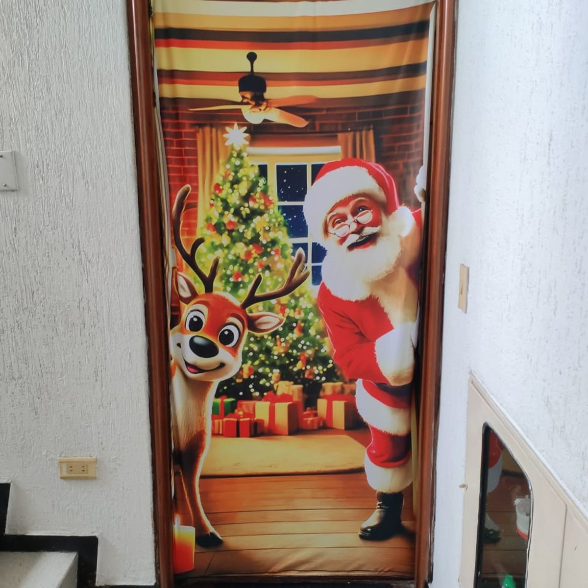 GENERICO - Forro De Puerta Navideño Funda De Puerta Navideña Diseño 3