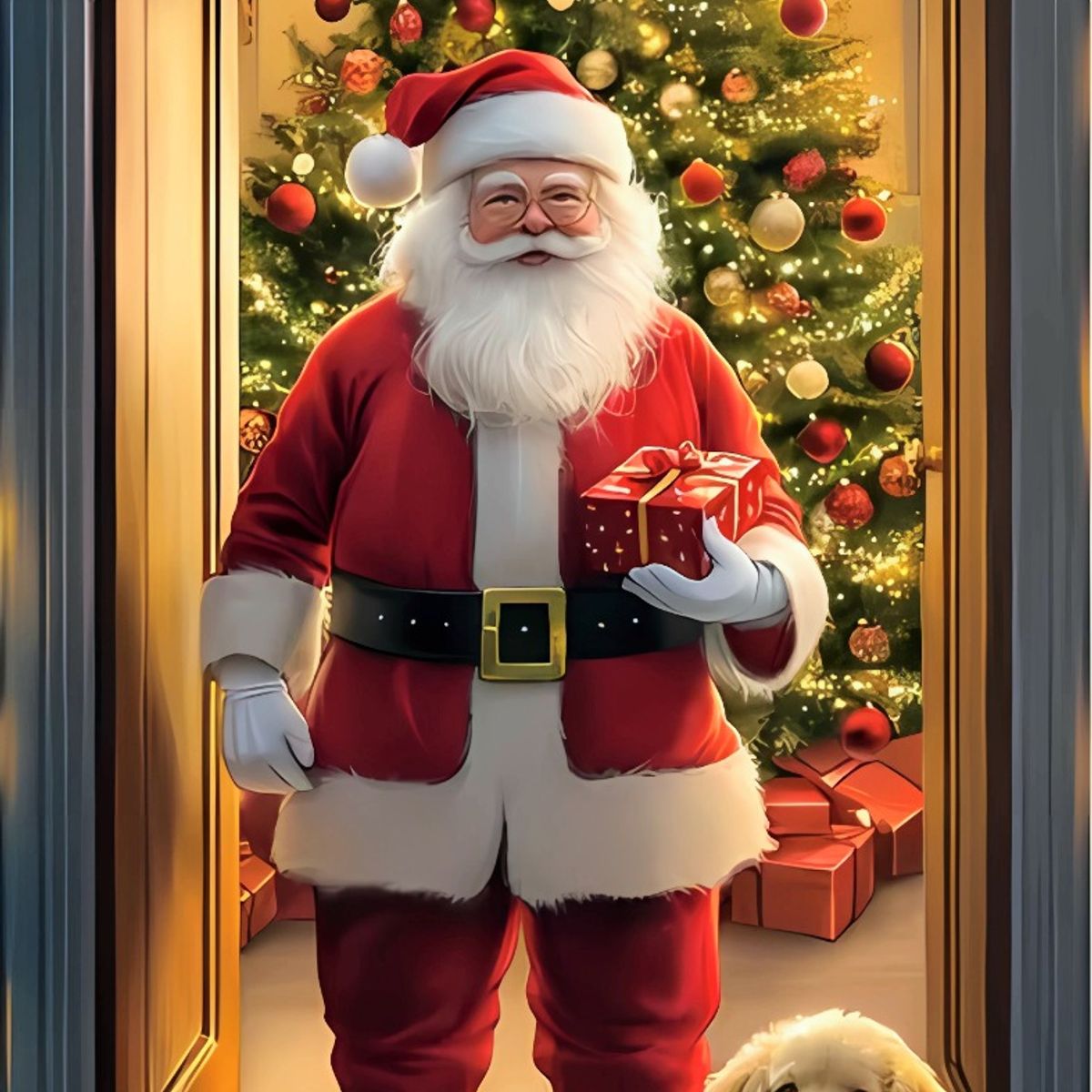 GENERICO - Forro De Puerta Navideño Funda De Puerta Navideña Diseño 4