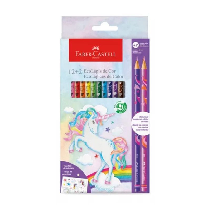 FABER CASTELL - Colores Unicornio 12 + 2 Ref 692706 Faber Castell
