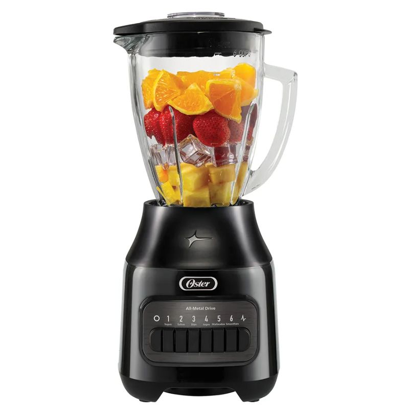 OSTER - Licuadora Oster 6 velocidades vaso vidrio 800W Gris BLSTPEG-BPB