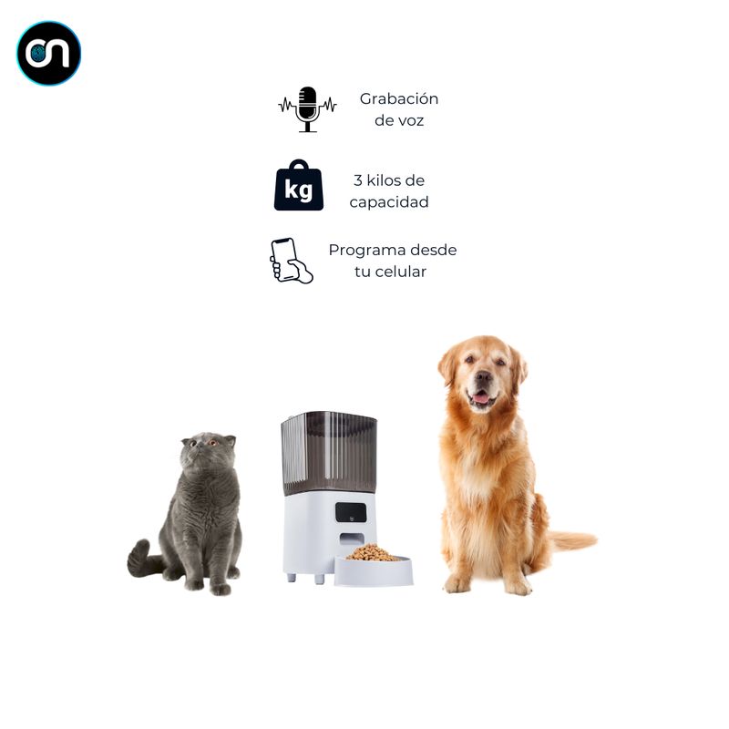 GENERICO - Alimentador comedero inteligente wifi perros y gatos
