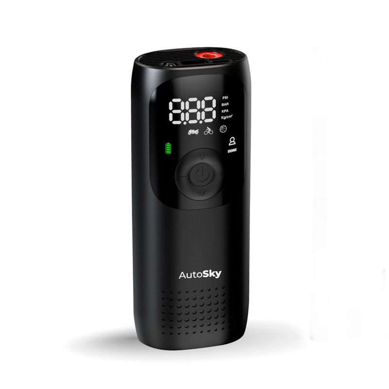 AUTOSKY - Compresor Aire Llantas Portable Inflador Aire Carro Moto
