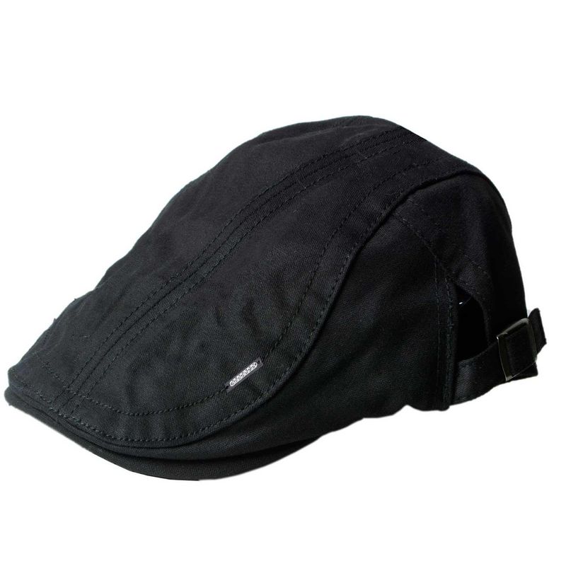 VELBROS - Boina Inglesa Correa Gorra Gorro Sol Beret Sombrero - Negro