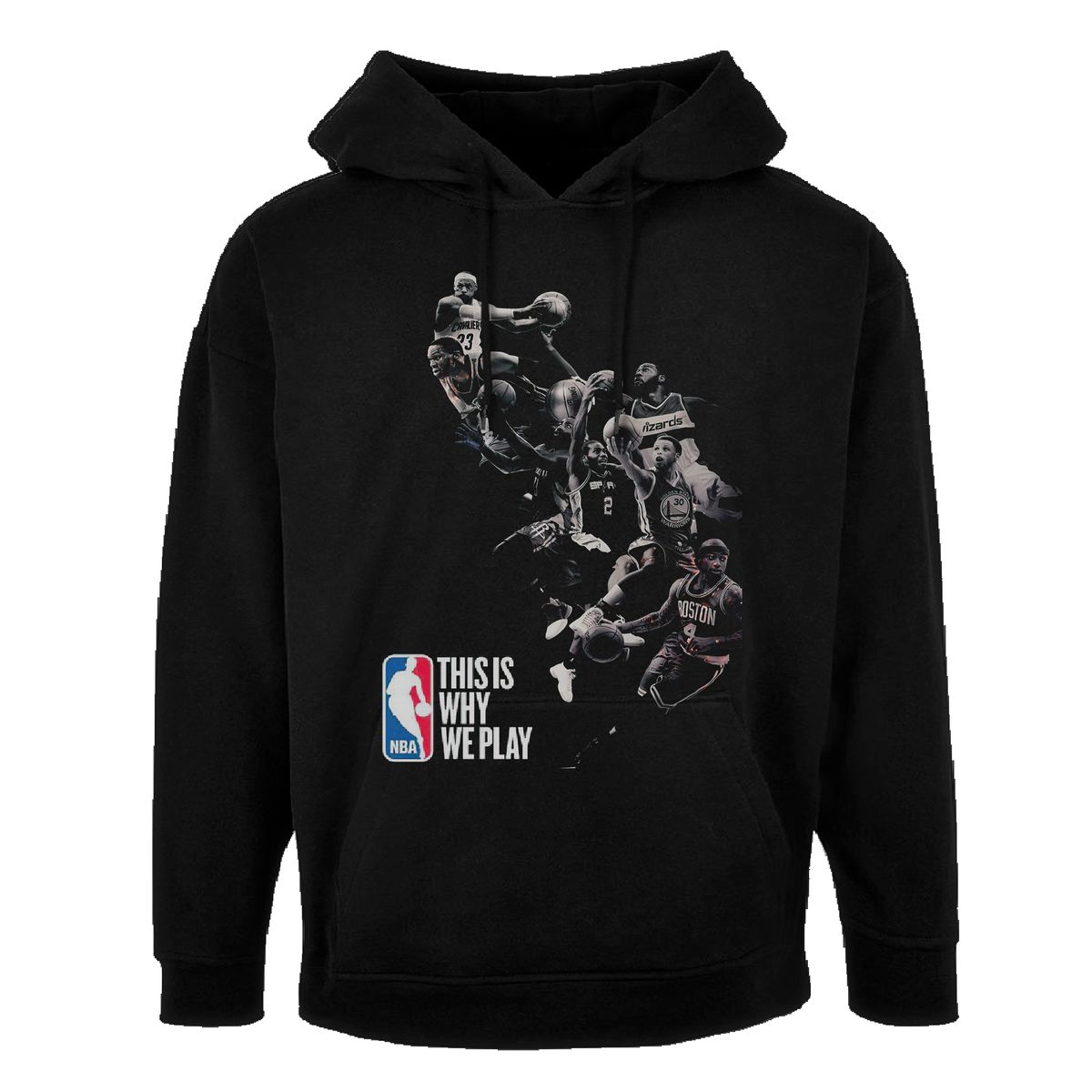 CREACIONES NU CROWN - Camiseta Hoodie Buzo JUGADORES NBA Hombre Nu Crown