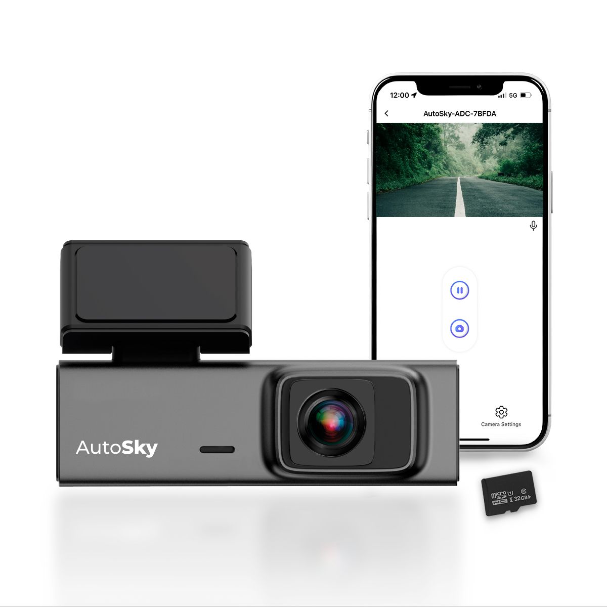 AUTOSKY - Cámara De Carro 2K Dash Cam UltraHD Wifi