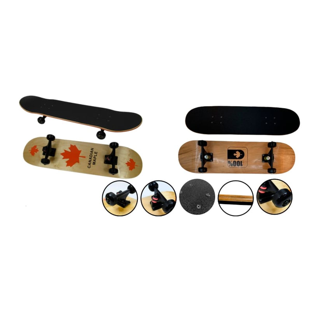 GENERICO - Tabla Skate Board Pino Canadiense Patineta Profesional