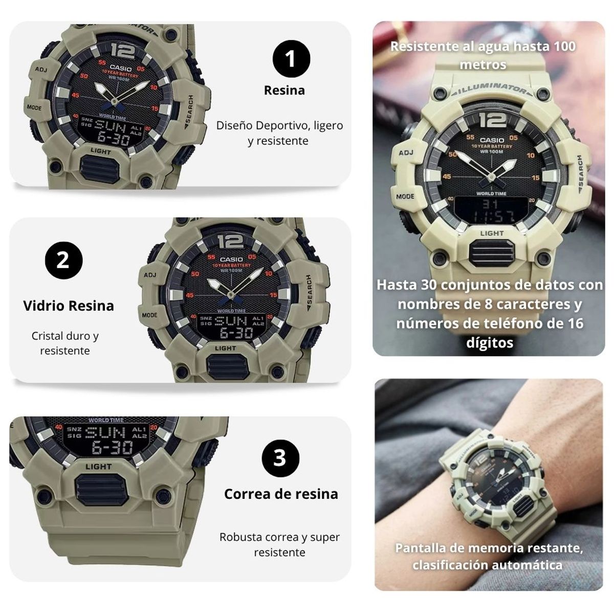 CASIO - Reloj Casio HDC-700-3A3 Diseño Deportivo