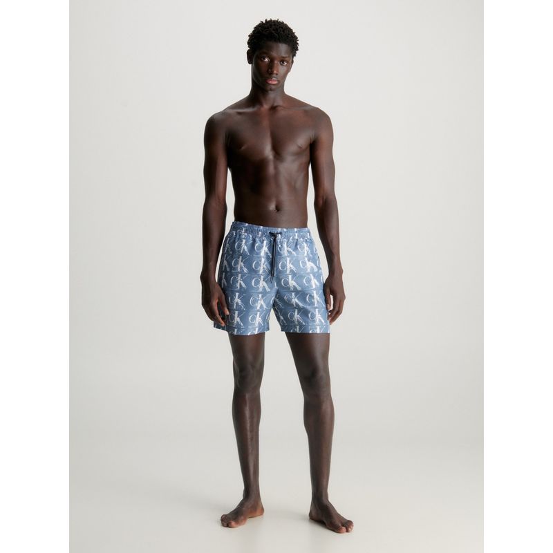 CALVIN KLEIN - Bermuda De Baño Azul De Baño Con Monograma - CK96 Calvin Klein