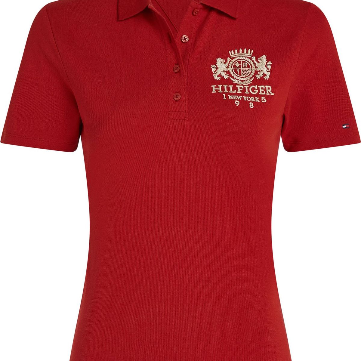 TOMMY HILFIGER - Polo rojo varsity de corte slim Tommy Hilfiger