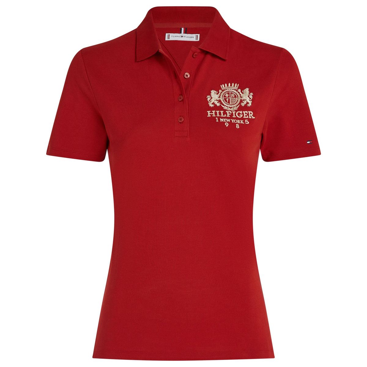 TOMMY HILFIGER - Polo rojo varsity de corte slim Tommy Hilfiger