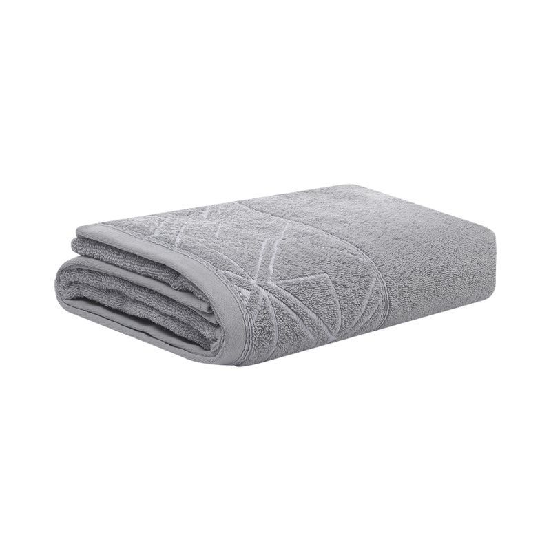 ESSENZA - Toalla de cuerpo Geometry Gris Blanco 70 x 140 cm