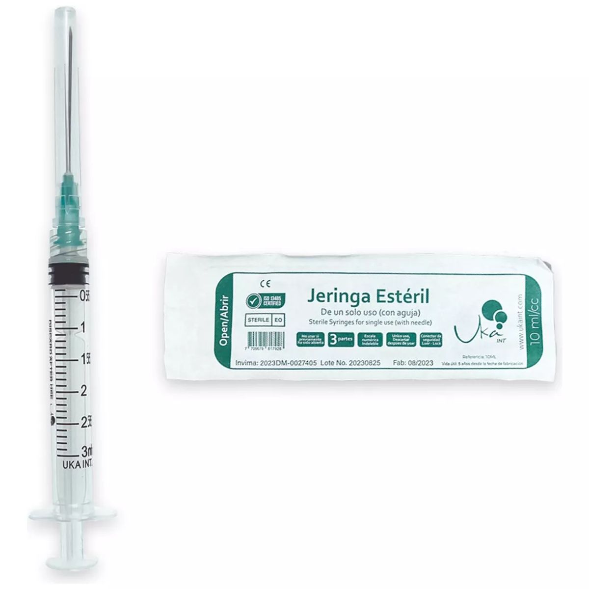 UKAINT - Jeringa Esteril 3 ml x 100u Ukaint