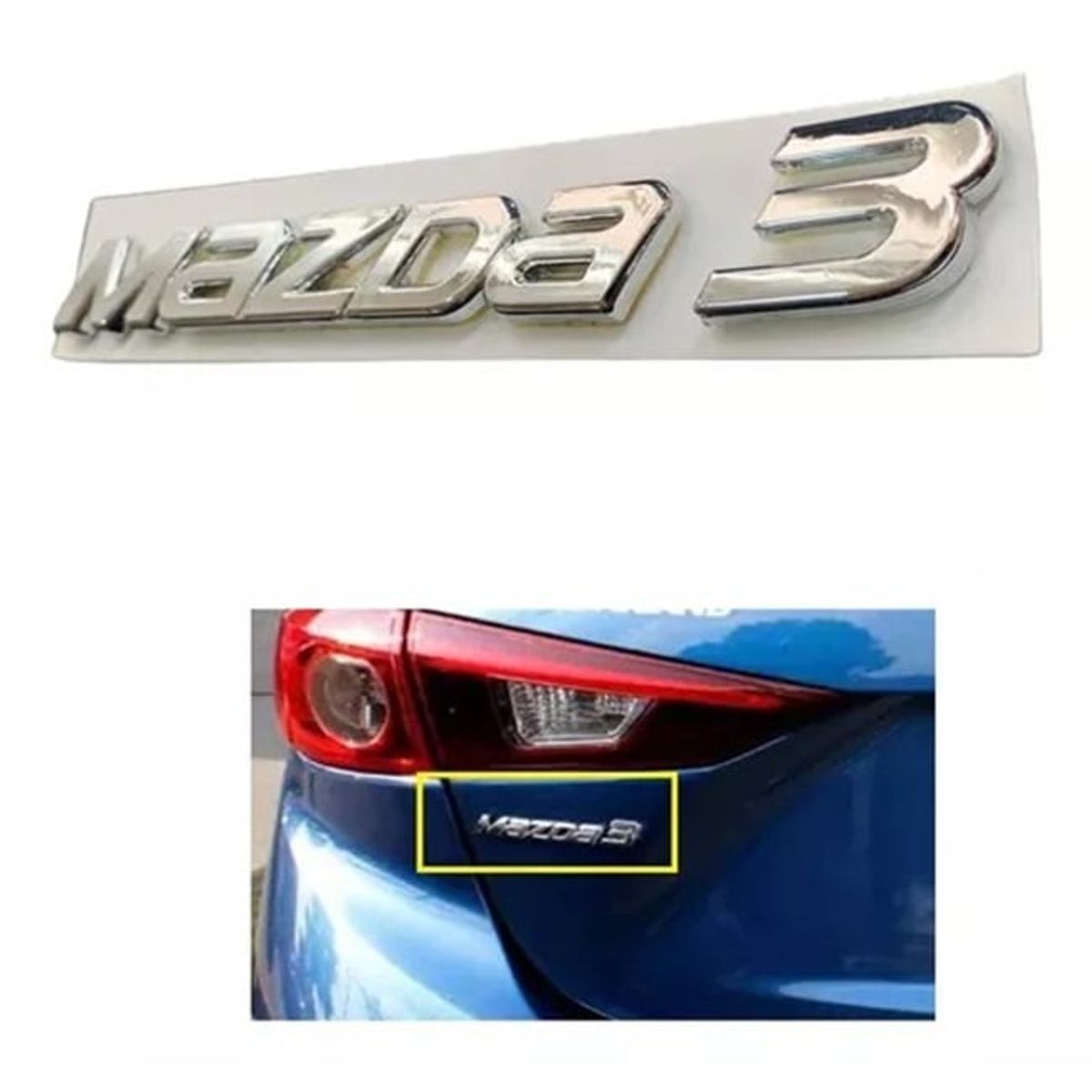 GENERICO - emblema mazda 3  accesorios mazda 3 modelos 2015-2020