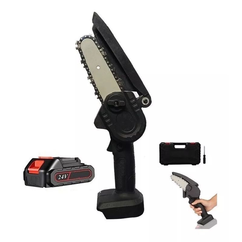 GENERICO - Mini Motosierra De Mano Portátil Ergonómico Recargable 24v