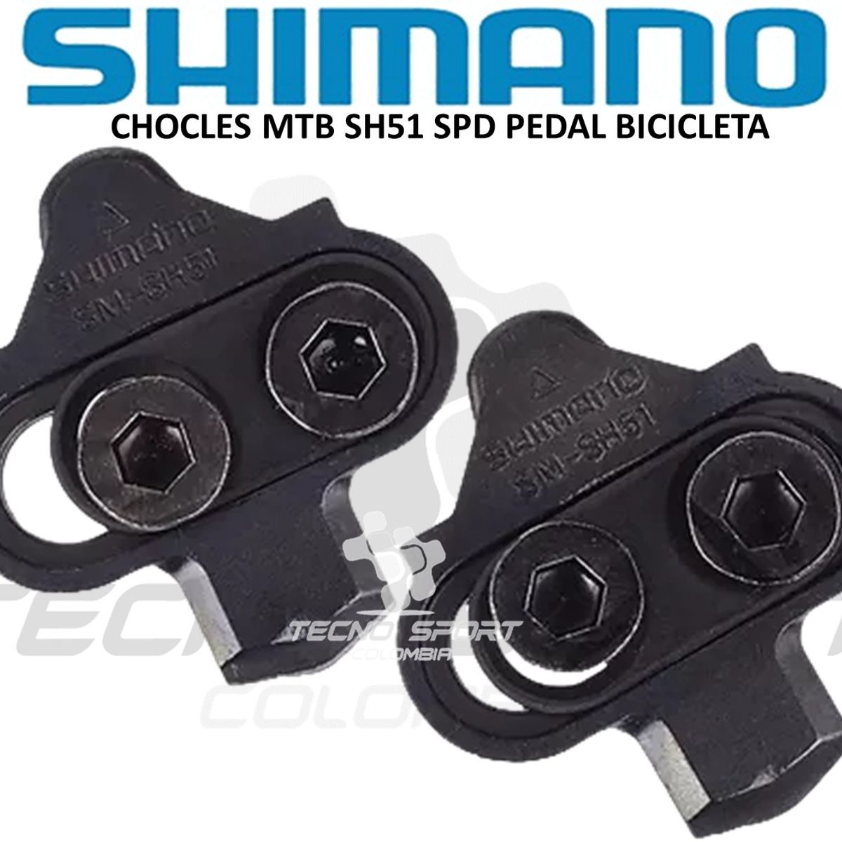 SHIMANO - Calas Chocles Bicicleta Shimano Sh51 Spd Pedal Y Spinning