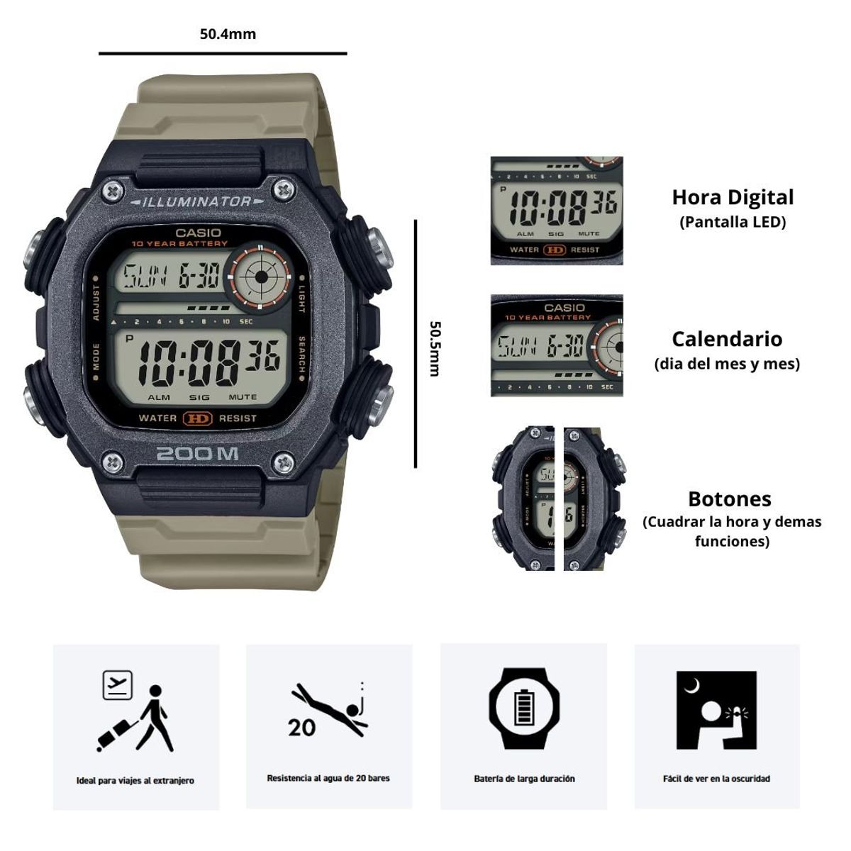 CASIO - Reloj Casio DW-291HX-5A Diseño Deportivo