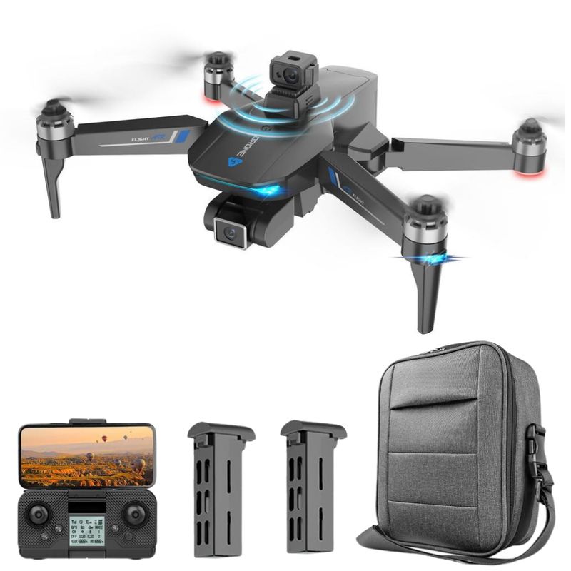 GENERICO - Drone Profesional Evita Obstaculos Camara Doble Bateria Gps