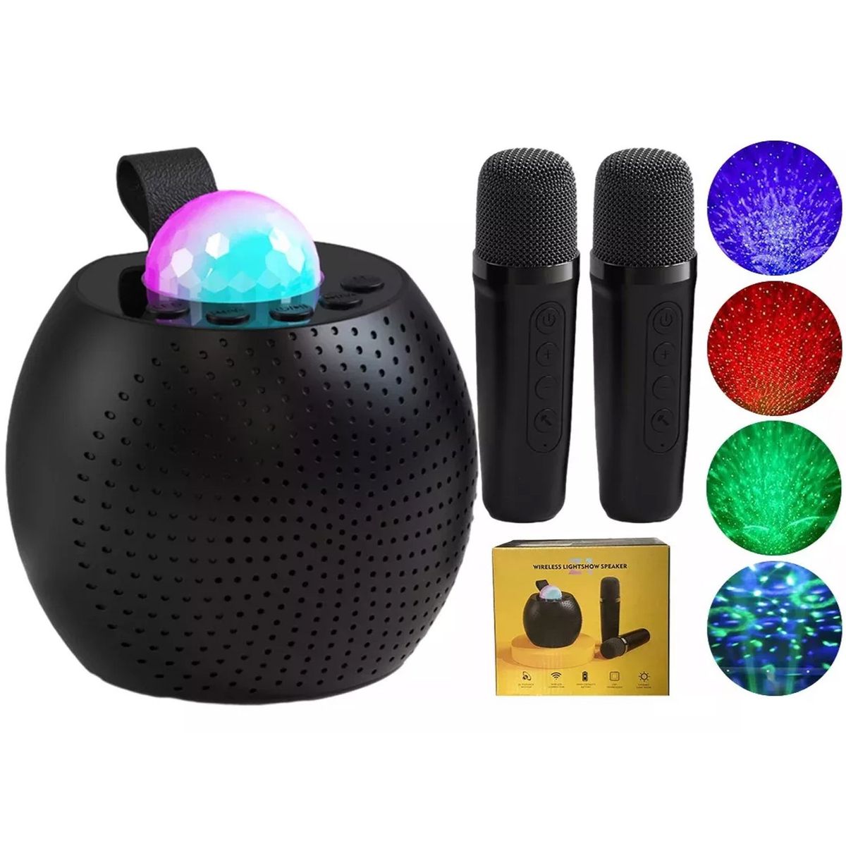 ONE PIXEL - Kit Parlante Y Micrófono Karaoke Para Niños Bluetooth Led