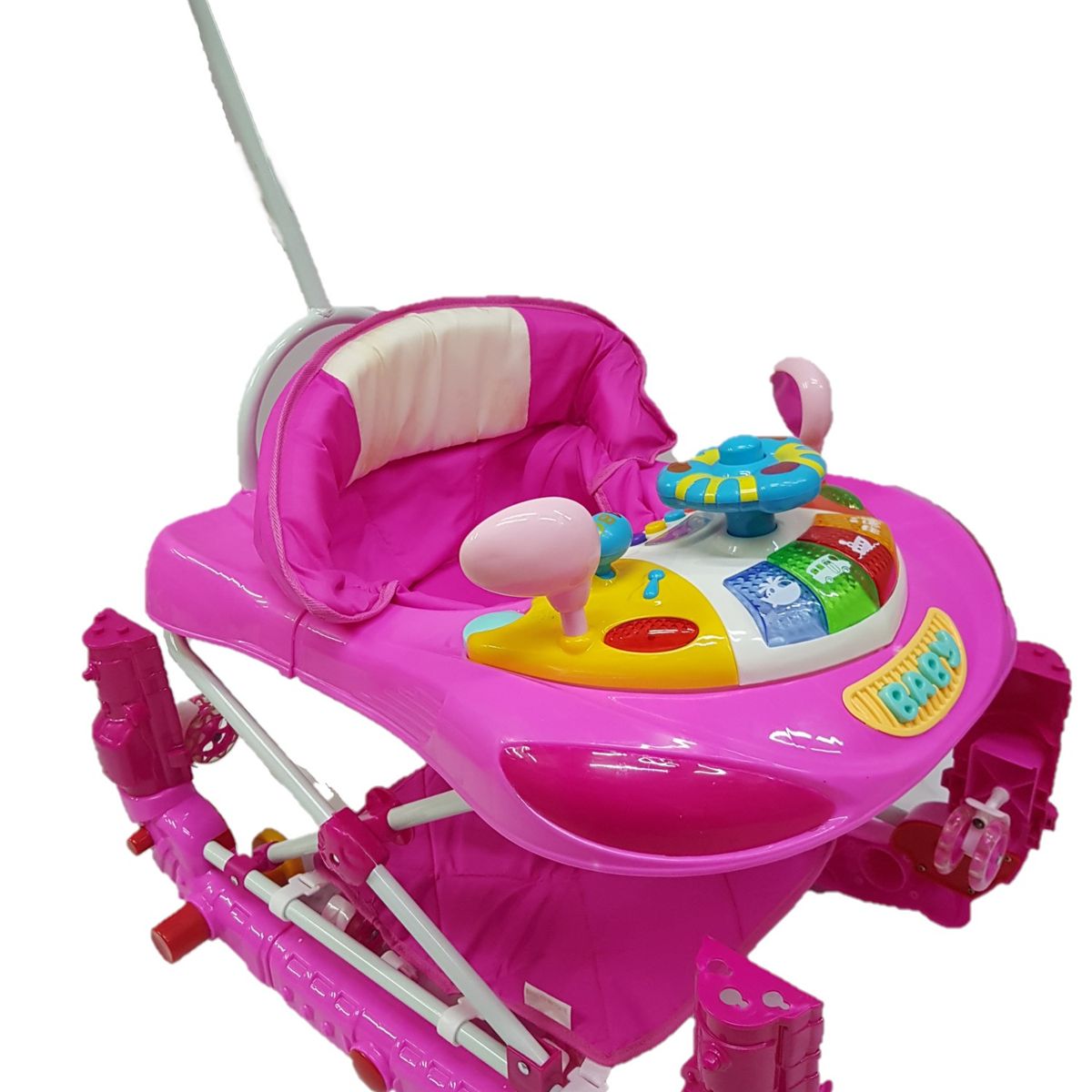 BEBESITOS - Caminador 4 En 1 Comedor Bebe Andadera Didáctico Niña Rosado