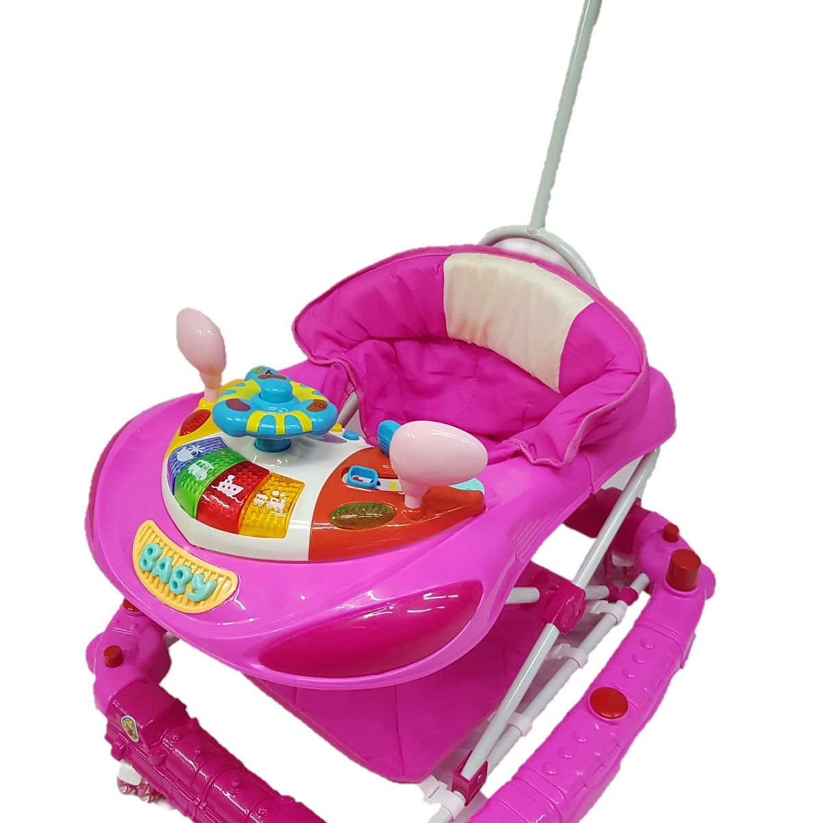 BEBESITOS - Caminador 4 En 1 Comedor Bebe Andadera Didáctico Niña Rosado