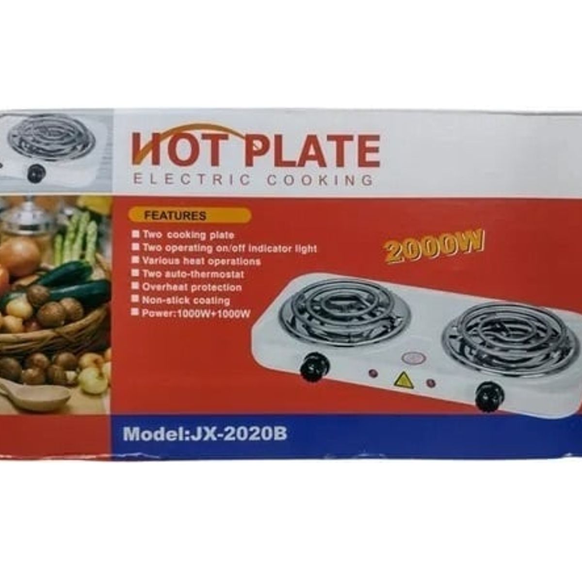 GENERICO - Estufa Electrica Portatil 2 Fogones