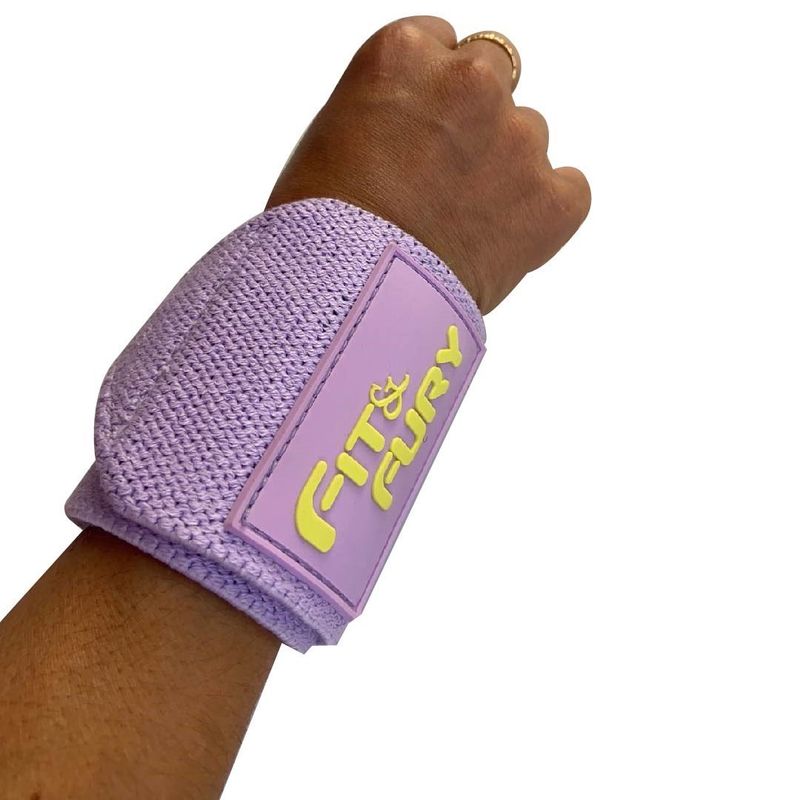 FIT AND FURY - Muñequeras para levantamiento de pesas gym crosfit morado fitandfury