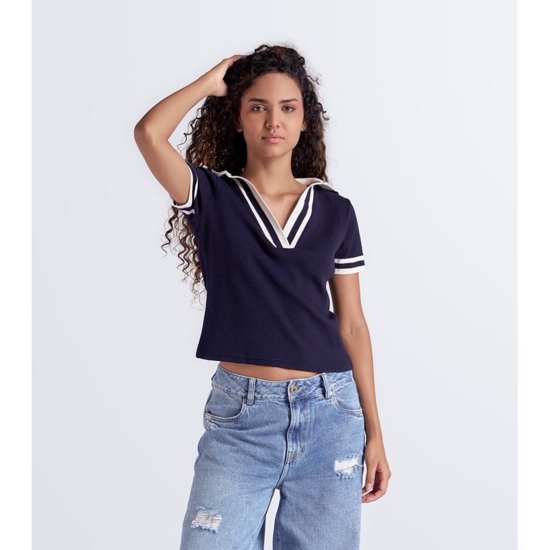 UNSER - Blusa Para Mujer Tejida Con Cuello Unser