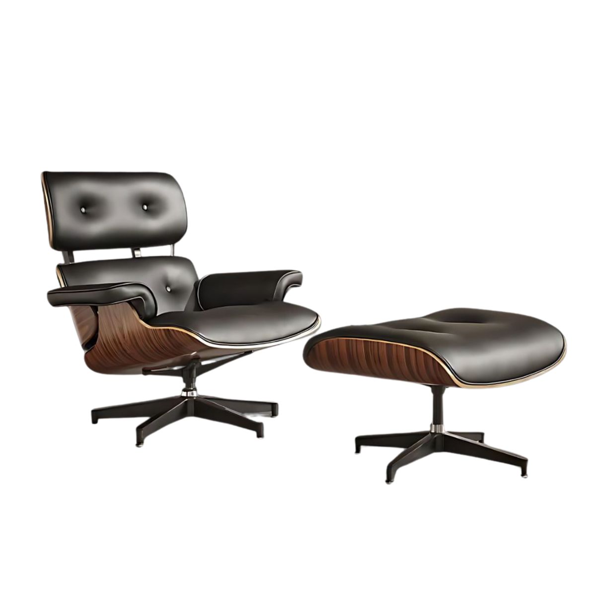 GENERICO - Sillón Reclinable Eames Con Reposapiés de Lujo