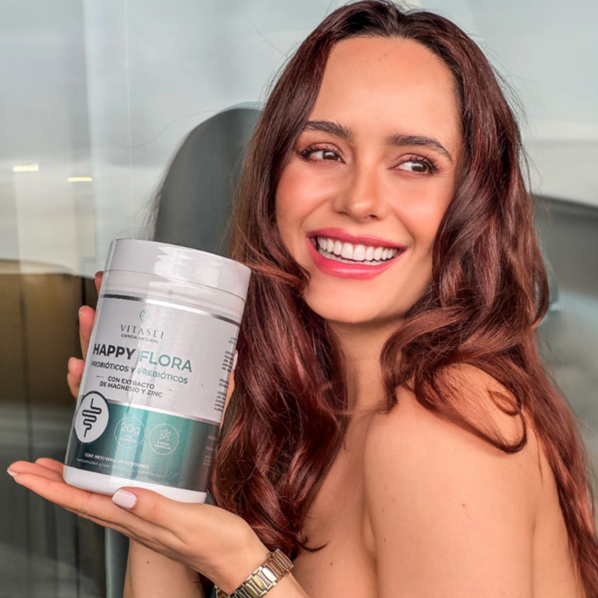 VITASEI - Happy Flora  Fórmula Integral de Probióticos y Prebióticos con Magnesio y Zinc