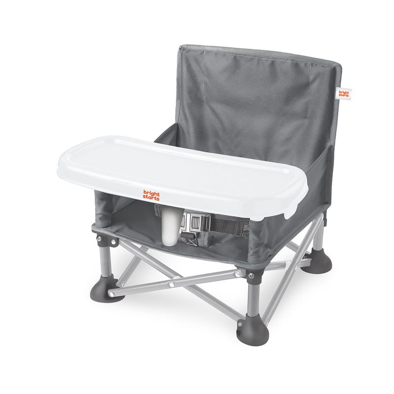BRIGHT STARTS - Asiento Bebe  Elevador Portátil Gris Bright Starts 17198