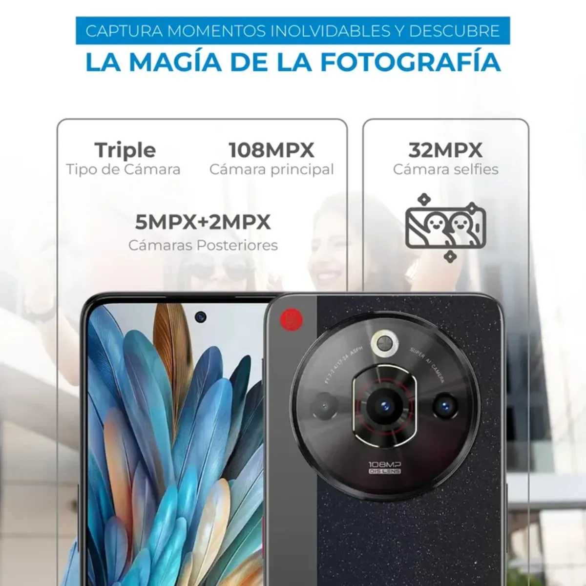 ZTE - CELUALR ZTE NUBIA FocusPro 8+256GB 5G Negro