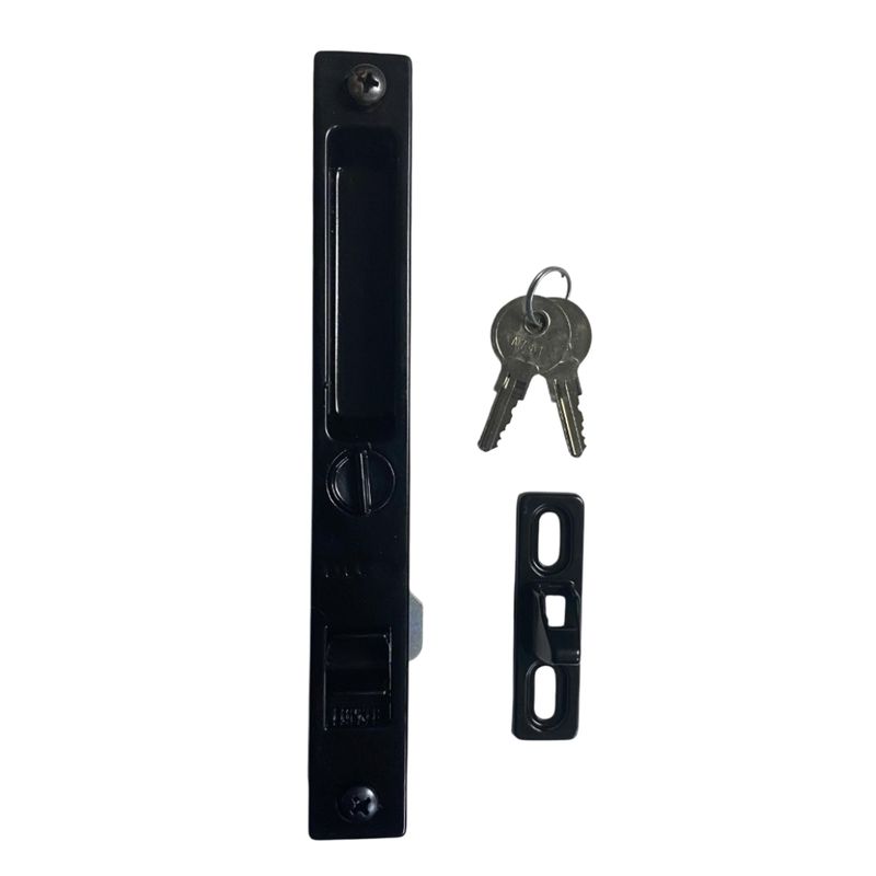 GENERICO - Chapa con llave Para Ventana Corrediza DLC Color Negro