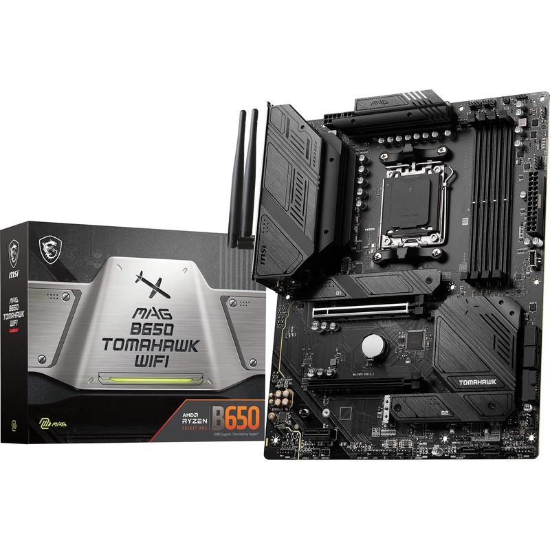 MSI - Tarjeta madre MSI Mag B650 Tomahawk Wi-Fi AM5 DDR5 Negro
