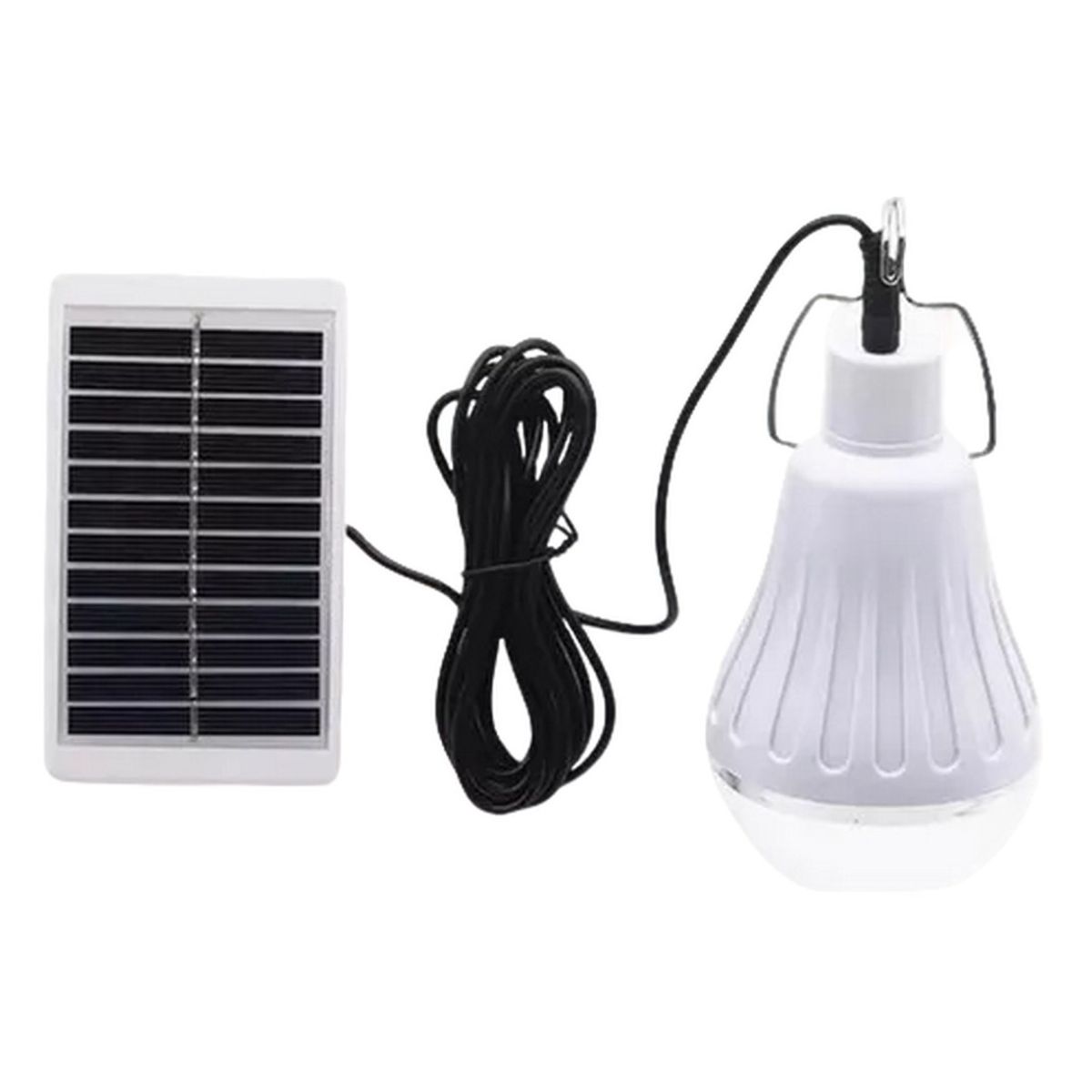 GENERICO - Bombillo Con Panel Solar 10 Voltios Recargable
