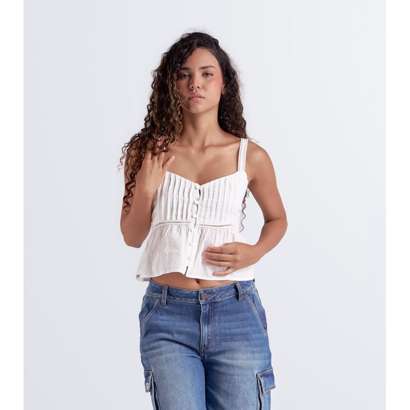 UNSER - Blusa Para Mujer De Tiras Y Encaje Unser