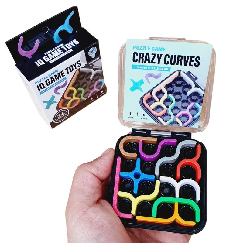 GENERICO - Puzzle Mini Tetris Iq Negro Tangram Rompecabezas Reto Mental