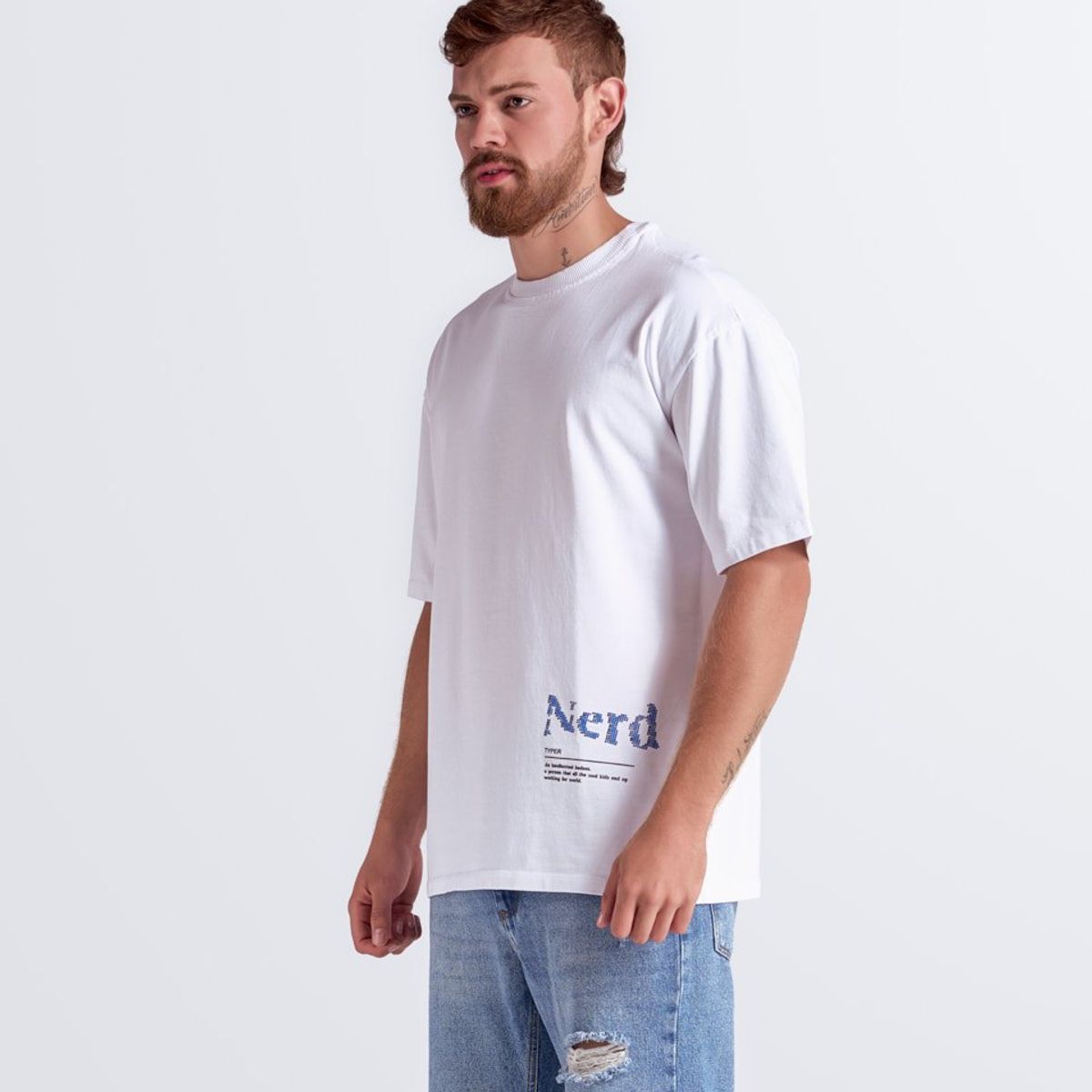 TYPER - Camiseta Para Hombre Oversize Typer