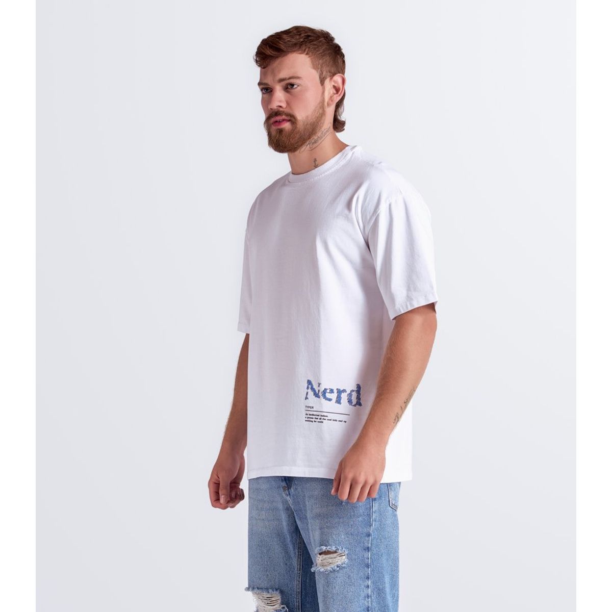 TYPER - Camiseta Para Hombre Oversize Typer