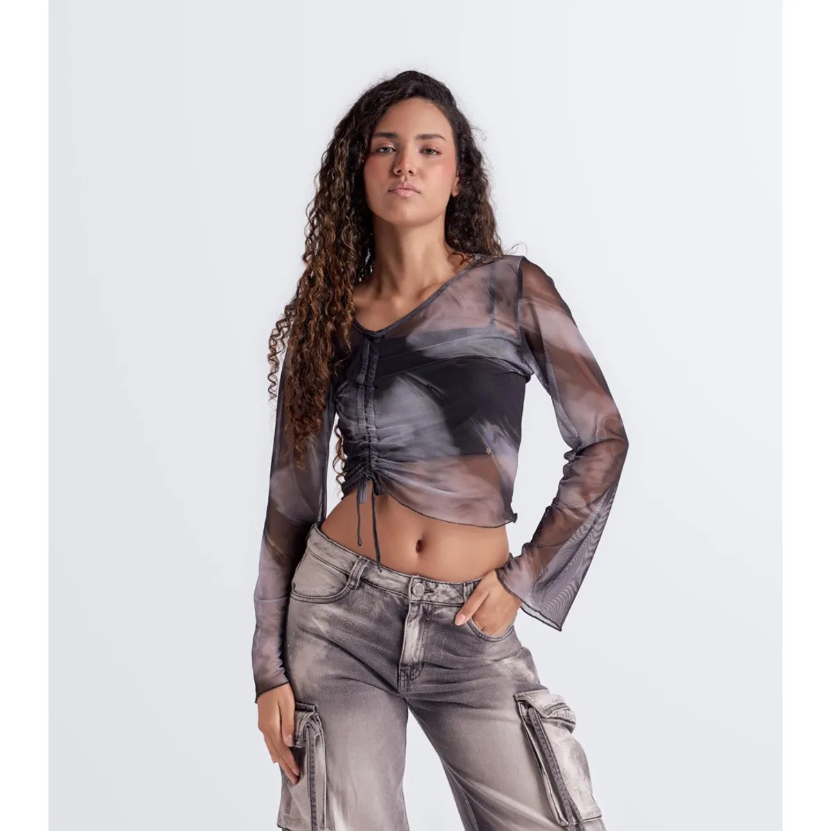 TYPER - Blusa Para Mujer En Mesh Typer