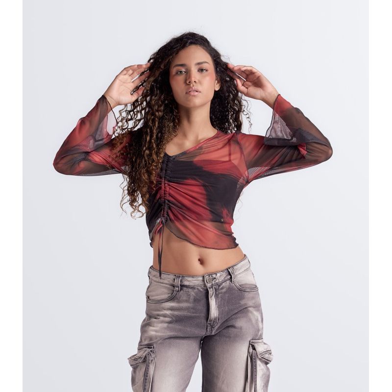TYPER - Blusa Para Mujer En Mesh Typer