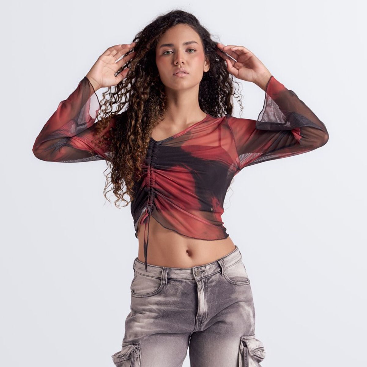 TYPER - Blusa Para Mujer En Mesh Typer
