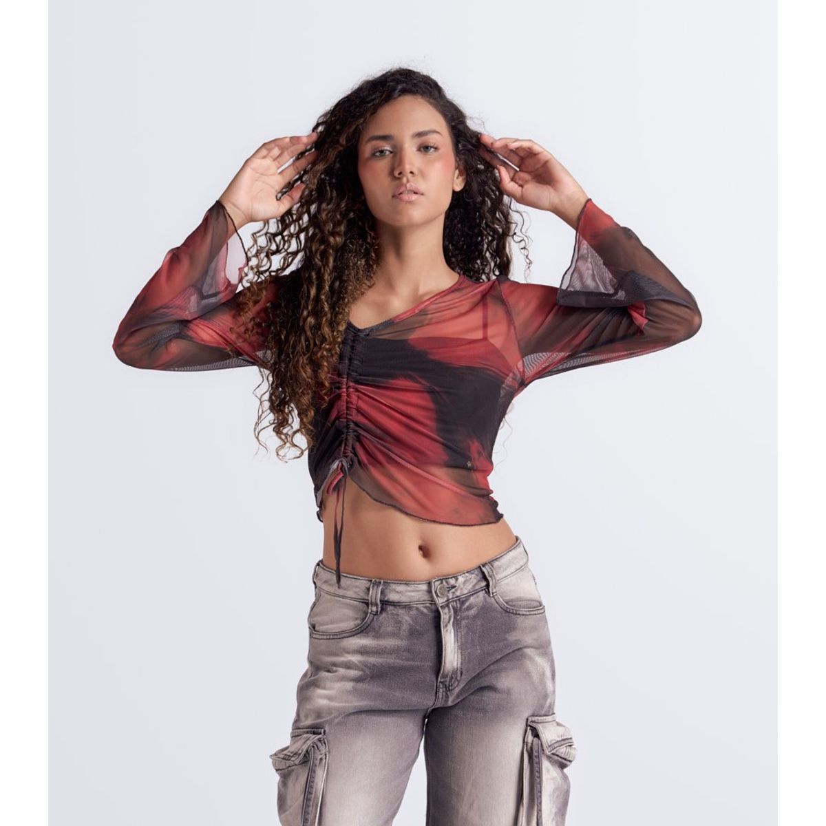 TYPER - Blusa Para Mujer En Mesh Typer