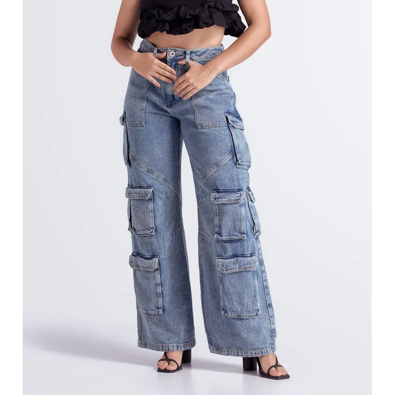 DEREK - Jean Para Mujer Wide Leg Derek