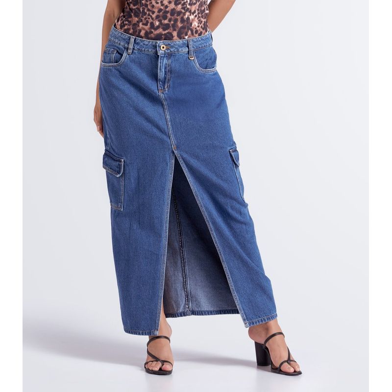 DEREK - Falda Para Mujer Larga Cargo Derek