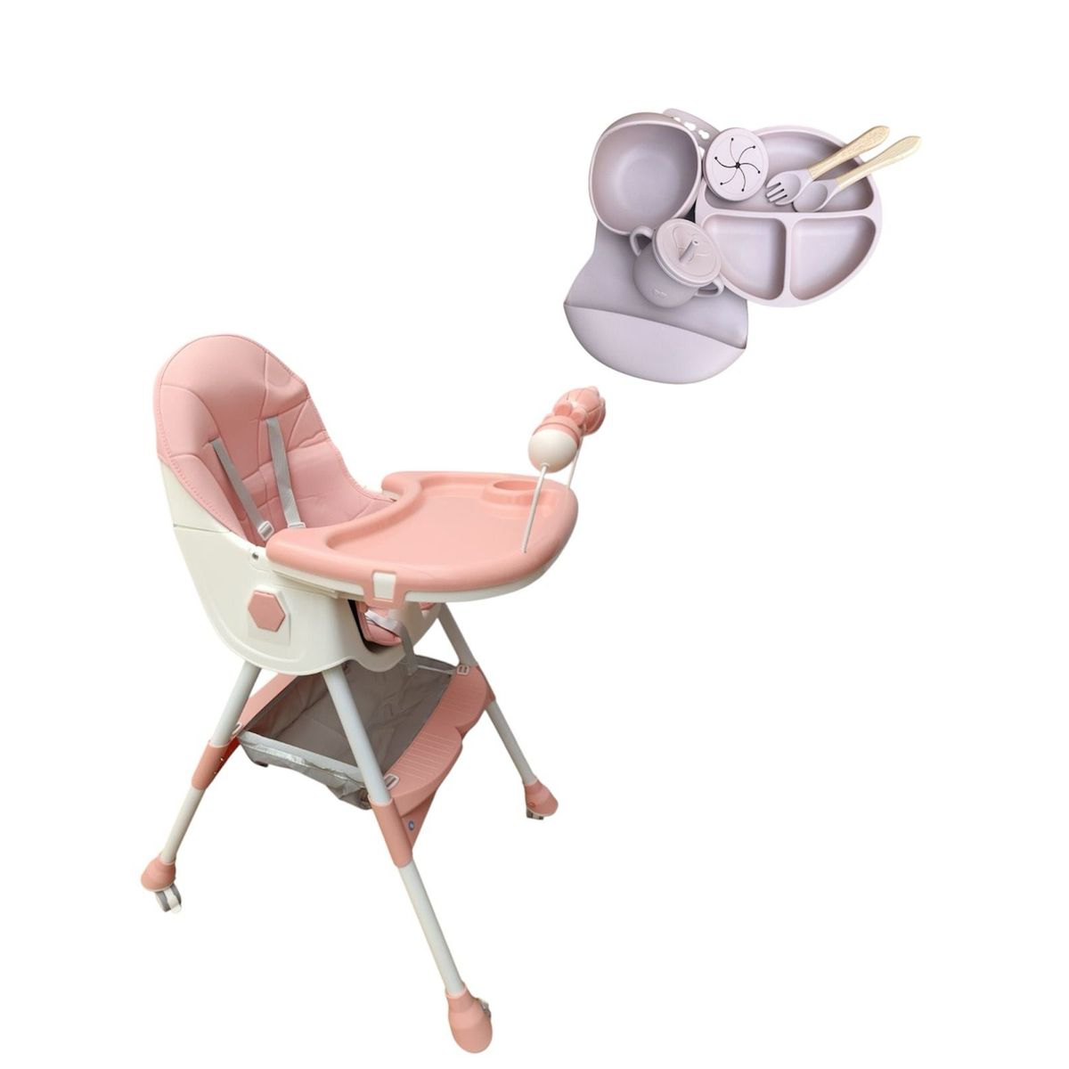 GENERICO - Comedor Reclinable Plegable Mas Set De Vajilla En Silicona