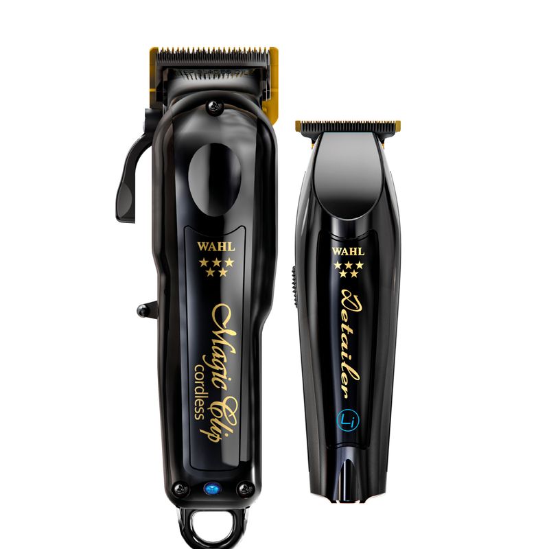 WAHL - Combo Cortadora Y Patillera Profesional Wahl 5 Estrellas Cordless Inalmbrica Negra