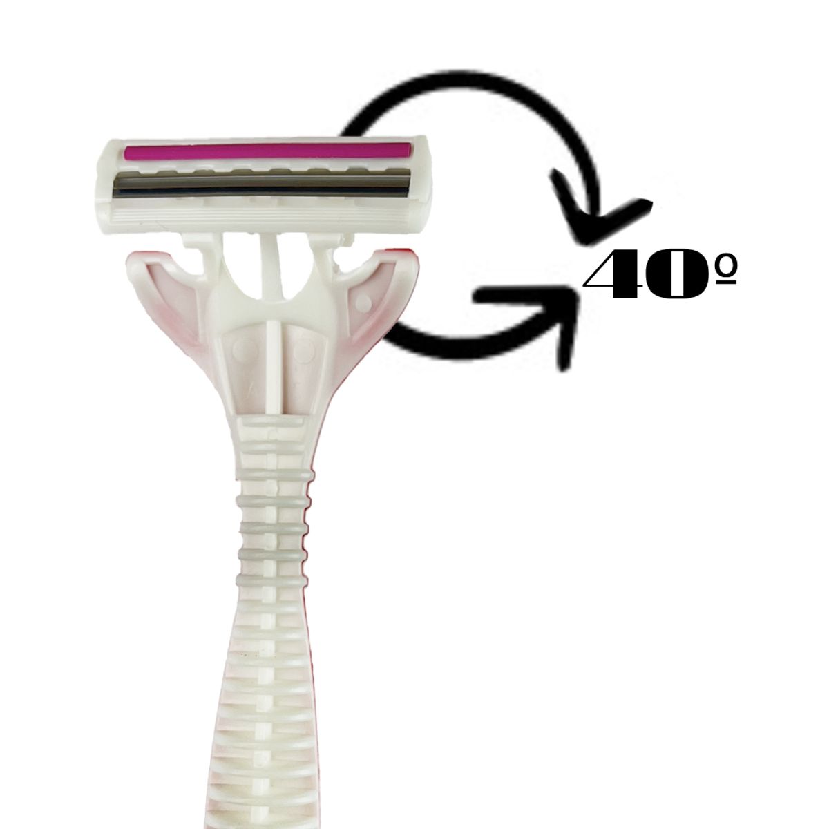 UKAINT - Maquina De Afeitar 3 Hojas 12un Rosada